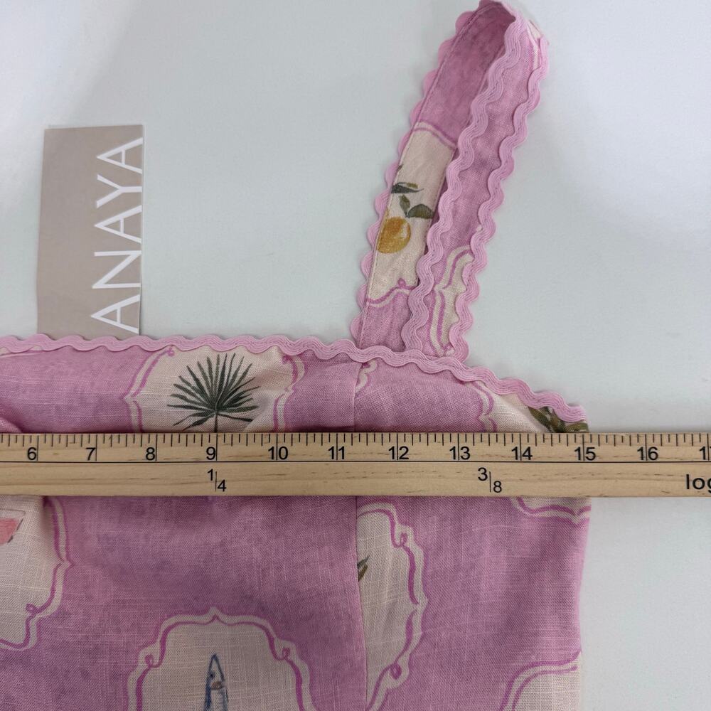 NWT Few Moda ANAYA Ziggy Linen Blend Dress size 4 Pink Beach Tropical Resortwear - Picture 9 of 13